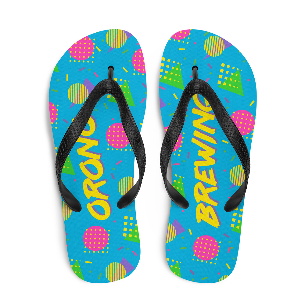 Tubular Themed Flip-Flops – Orono Brewing